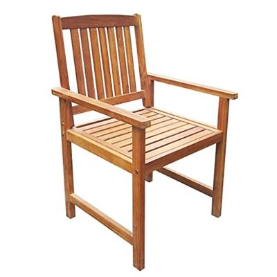 Tuinstoelen 2 st massief acaciahout bruin - thumbnail