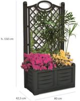 Bama Fioriera Separe Bloemenbak 80x42.5x150 cm Taupe - thumbnail