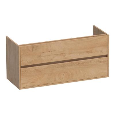 Brauer Adore - Onderkast - 120 cm - met 2 Softclose Lades Greeploos en 2 Sifon Uitsparingen - Forest Tan