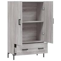 Hoge kast 69,5x31x115 cm bewerkt hout grijs sonoma eikenkleurig - thumbnail