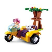 Sluban Motorcycle with Sidecar (Girl's Dream) bouwstenen set - thumbnail