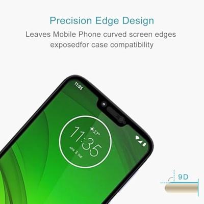9u 9D volledig scherm getemperd glas screen protector voor Motorola Moto G7 Power (zwart)