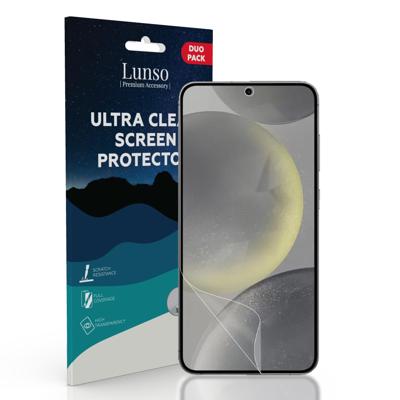 Lunso Samsung Galaxy S24 Plus Duo Pack (2 stuks) Beschermfolie - Full Cover Screenprotector Lunso Samsung Galaxy S24 Plus Duo Pack (2 stuks) Beschermfolie - Full Cover Screenprotector