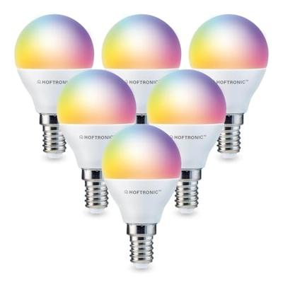 Set van 6 E14 Smart lampen - P45 lamp - 5,5 Watt 470 lumen - RGBWW - Wifi & Bluetooth - Bestuurbaar via app - Google Home, Amazon Alexa en Siri - Smart lampen Set van 6 E14 Smart lampen - P45 lamp - 5,5 Watt 470 lumen - RGBWW - Wifi & Bluetooth - Bestuurbaar via app - Google Home, Amazon Alexa en Siri - Smart lampen