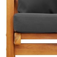 3-delige Loungeset met kussens massief acaciahout - thumbnail