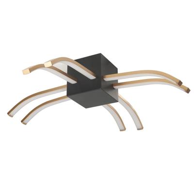 Highlight Design plafondlampSpider zwart met goud - P6423.01