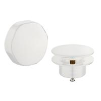 Wiesbaden Doblar afbouwdeel badafvoer met overloop glans wit - thumbnail