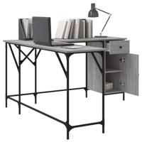 Bureau 141x141x75 cm bewerkt hout grijs sonoma eikenkleurig - thumbnail