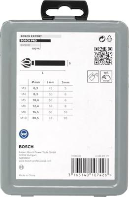 Bosch Accessoires 6-delige set conische verzinkboren 45; 63 mm / 510 mm / 6,3; 8,3; 10,4; 12,4; 16,5; 20,5 mm 6st - 2608597527 - thumbnail