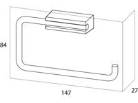 Tiger Cliqit Toiletrolhouder RVS geborsteld / Donkergrijs 14.7x8.4x2.7cm 286531046 - thumbnail