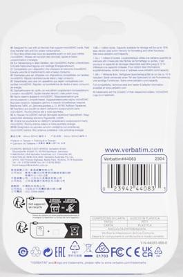 Verbatim MICRO SDHC 32GB CL 10 ADAP microSDHC-kaart 32 GB Class 10 Incl. SD-adapter Verbatim MICRO SDHC 32GB CL 10 ADAP microSDHC-kaart 32 GB Class 10 Incl. SD-adapter