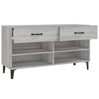 VidaXL Schoenenkast 102x35x55 cm bewerkt hout grijs sonoma eikenkleur - thumbnail