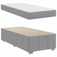 Bedframe met matras Lichtgrijs 120 x 190 cm Stof - thumbnail