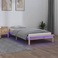 Bedframe LED massief hout 90x200 cm - thumbnail