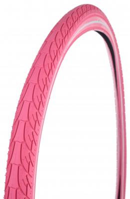 DUTCH PERFECT Buitenband 28 x 2.00" / 50-622 anti-lek - roze met reflectie