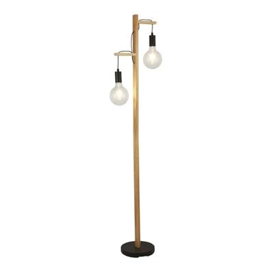 Searchlight Vloerlamp houtWoody - EU95041-2BR