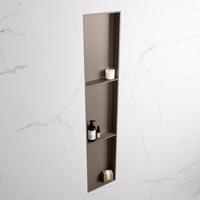 MONDIAZ EASY Nis 149,5x29,5cm in solid surface kleur Smoke | Smoke. 3 vakken geschikt voor in- of opbouw - thumbnail