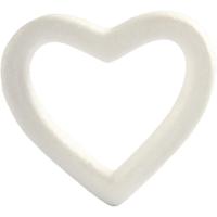 Creativ Company Hart, h: 12,5 cm, d: 2,5 cm, b: 13,5 cm, wit, 1 stuk - thumbnail