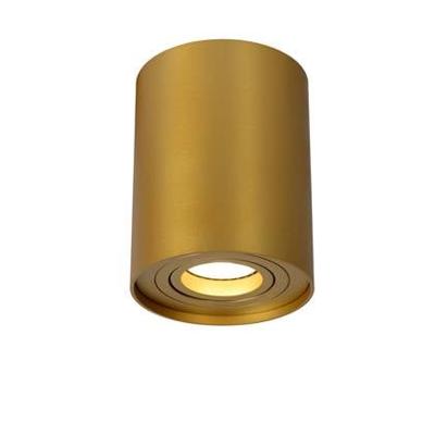 Lucide TUBE - Plafondspot - Ø 9,6 cm - 1xGU10 - Mat Goud / Messing
