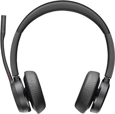 HP Poly Voyager 4320-M +BT700 Dongle On Ear headset Bluetooth Stereo Zwart Noise Cancelling Volumeregeling, Microfoon uitschakelbaar (mute) Computer