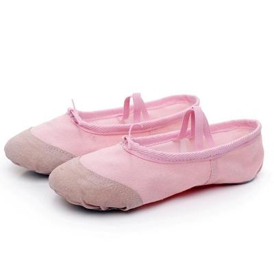 2 paar flats zachte ballet schoenen Latin yoga dans sport schoenen voor kinderen & volwassen schoenmaat: 44 (roze)