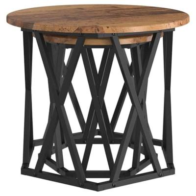 Bijzettafel 2 pcs Gerecycled hout 50 x 50 x 40 cm