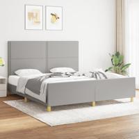 Bedframe zonder matras stof lichtgrijs 180x200 cm - thumbnail