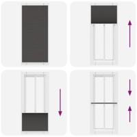 Pliss rolgordijn 85x200 cm stofbreedte 84,4 cm polyester zwart - thumbnail