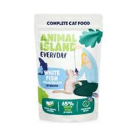 ANIMAL ISLAND Everyday White fish fillets in broth - nat kattenvoer - 12 x 85g - thumbnail