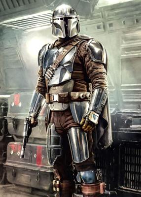 Komar Into Adventure Fotobehang Star Wars - Mandalorian Fight Posture - IADX4-023