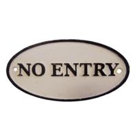 Gietijzeren bord met "verboden toegang" - thumbnail