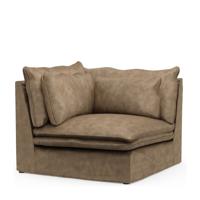 Rivièra Maison Modulaire Bank 'Continental' Corner, Velvet, kleur Golden Beige - thumbnail