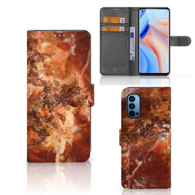 OPPO Reno 4 Pro 5G | Bookcase | Marmer Bruin OPPO Reno 4 Pro 5G | Bookcase | Marmer Bruin