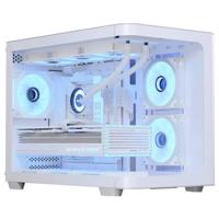 AeroCool P500C-G-WT-V1 Midi-tower PC-behuizing Zwart, Wit - thumbnail