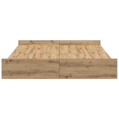 Opbergbedframe met lade artisanaal eikenkleurig 150 x 200 cm