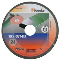 kwb 715824 Schuurpapier voor schotelschuurapparaat Korrelgrootte (num) 24 (Ø) 115 mm 10 stuk(s) - thumbnail