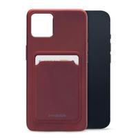 Mobilize Rubber Gelly Card Case Apple iPhone 13 Matt Bordeaux - thumbnail