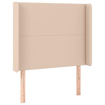 Hoofdbord LED 183x16x78/88 cm kunstleer cappuccinokleurig - thumbnail