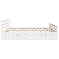 Bedframe zonder matras massief grenenhout wit 180x200 cm - thumbnail