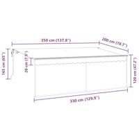VidaXL Inklapbaar zonnescherm crème 350 x 200 cm - thumbnail