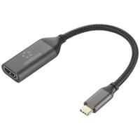Renkforce RF-5234038 USB-C / HDMI Adapterkabel [1x USB-C stekker - 1x HDMI-bus] Zwart Afscherming gevlochten 0.15 m - thumbnail