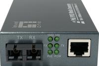 LevelOne GVT-2014 RJ45 naar SC Gigabit Media Converter PoE PSE, Singlemode Glasvezel, 20 km - thumbnail