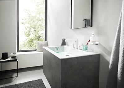 Hansgrohe Wastafelmengkraan Finoris 3-gats 110 met Push-Open Waste Mat Wit