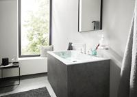 Hansgrohe Wastafelmengkraan Finoris 3-gats 110 met Push-Open Waste Mat Wit - thumbnail