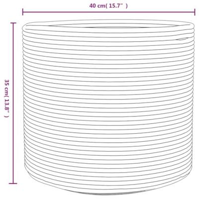 VidaXL Opbergmand ø 40x35 cm katoen grijs en wit VidaXL Opbergmand ø 40x35 cm katoen grijs en wit