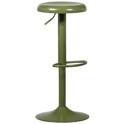 WOOOD Verstelbare Barkruk 'Isaac' kleur Warm Groen (zithoogte 61-81cm)