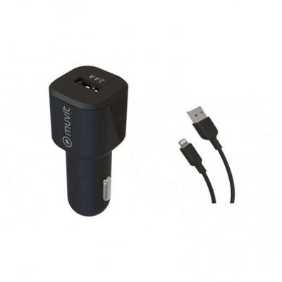 Auto oplader Muvit 1,2 m Zwart Auto oplader Muvit 1,2 m Zwart