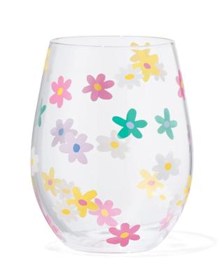 HEMA Drinkglas 550ml bloemen