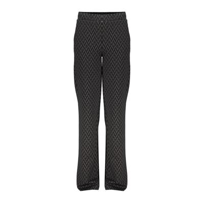 Geisha winter wide leg broek meisjes - zwart/wit - jacquard