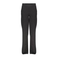 Geisha winter wide leg broek meisjes - zwart/wit - jacquard - thumbnail